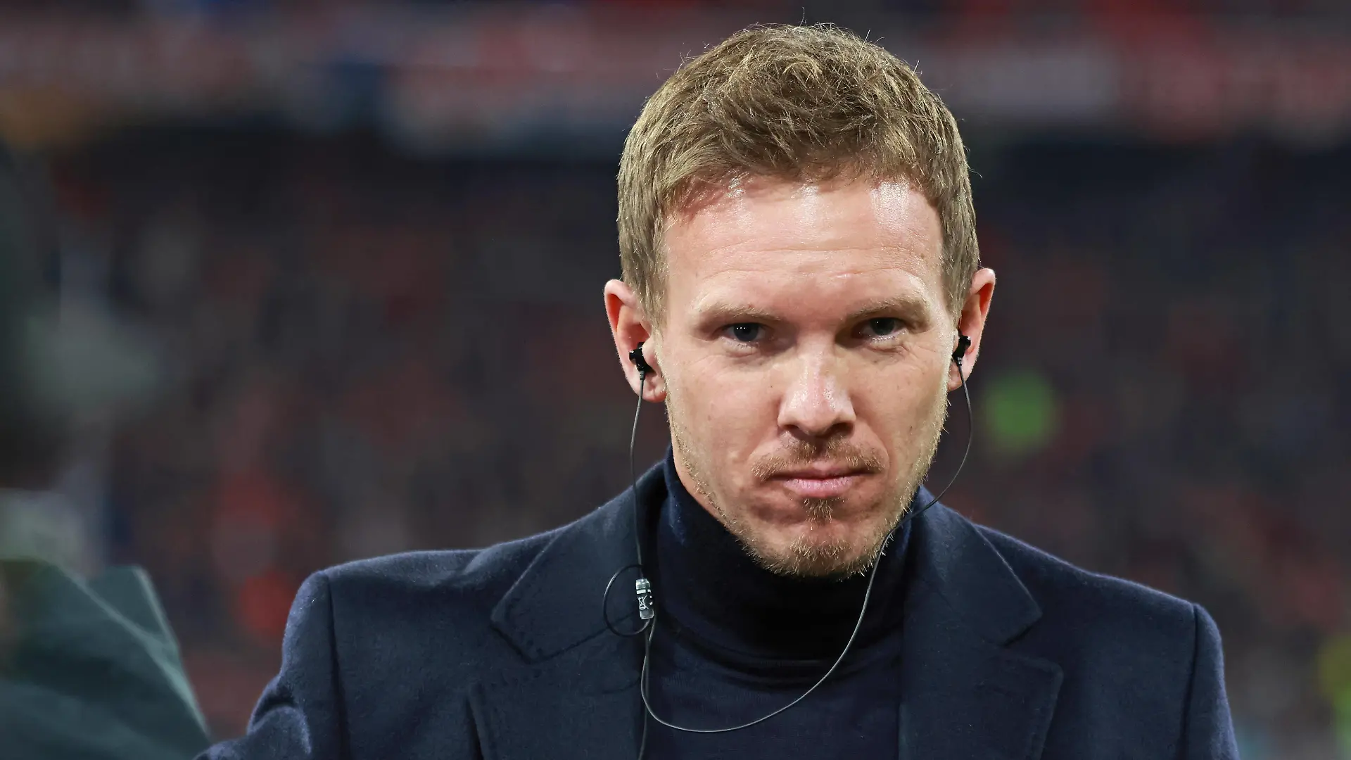 Trainer, Julian Nagelsmann FCB Portraet, Portrait, DAZN, Interview Fussball / UEFA Champions League / FC Bayern Muenchen - Paris Saint-Germain / Allianz Arena / 08.03.2023 / FOTO: Mladen Lackovic / LakoPress *** Coach, Julian Nagelsmann FCB Portraet, Portrait, DAZN, Interview Football UEFA Champions League FC Bayern Muenchen Paris Saint Germain Allianz Arena 08 03 2023 PHOTO Mladen Lackovic LakoPress