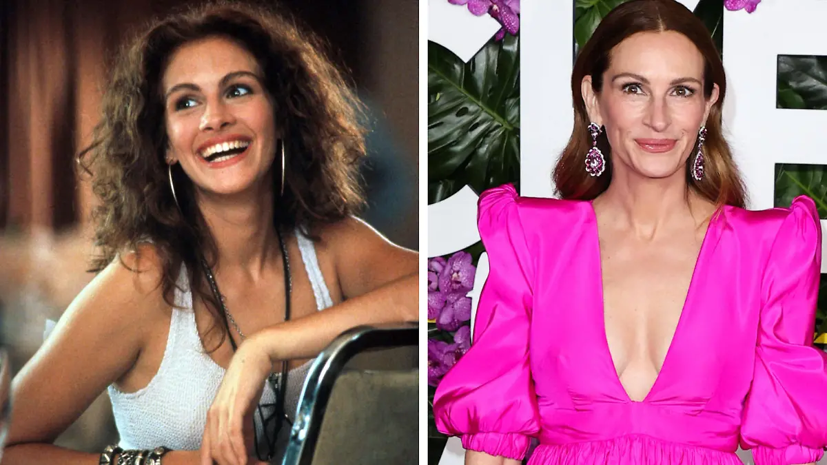 Julia Roberts früher und heute.