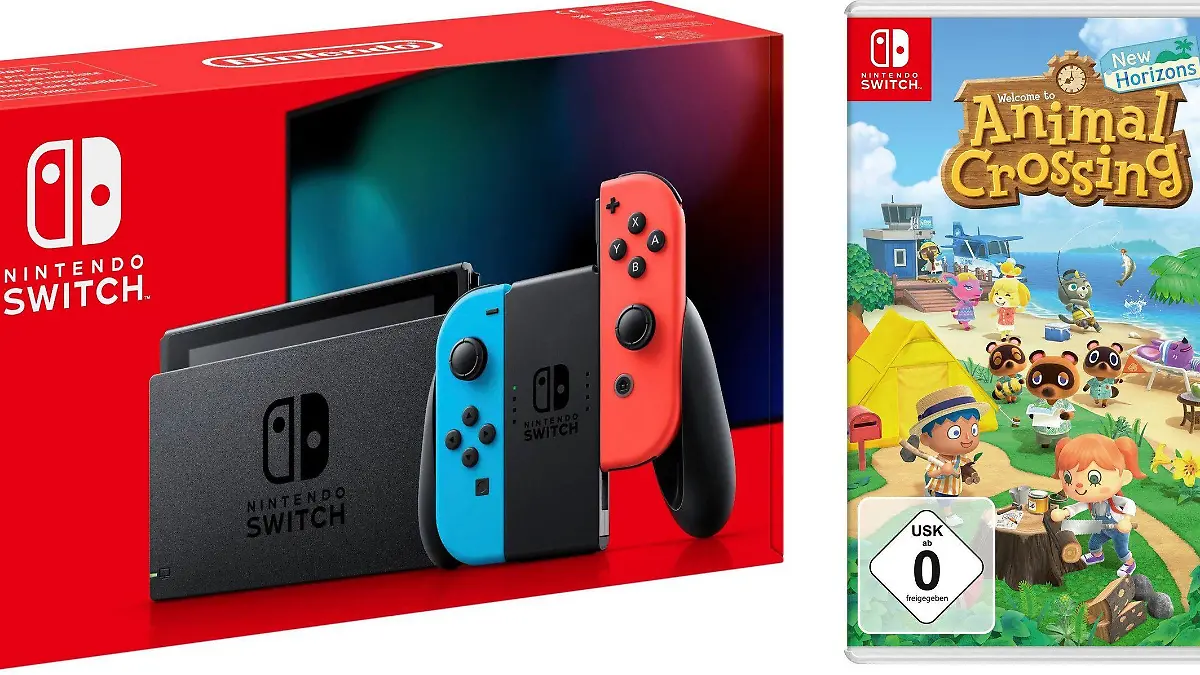 Nintendo Switch mit Animal Crossing New Horizons"