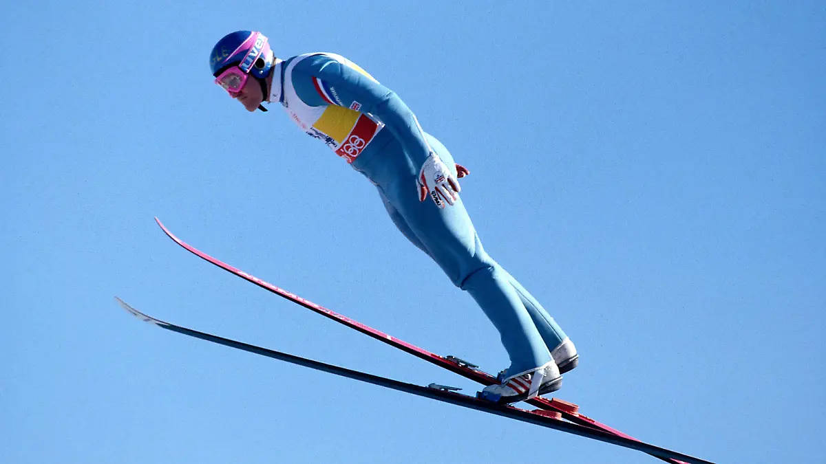 Eddie "The Eagle" Edwards -GBR- Skispringen Olympische Winterspiele 1988 Calgary 