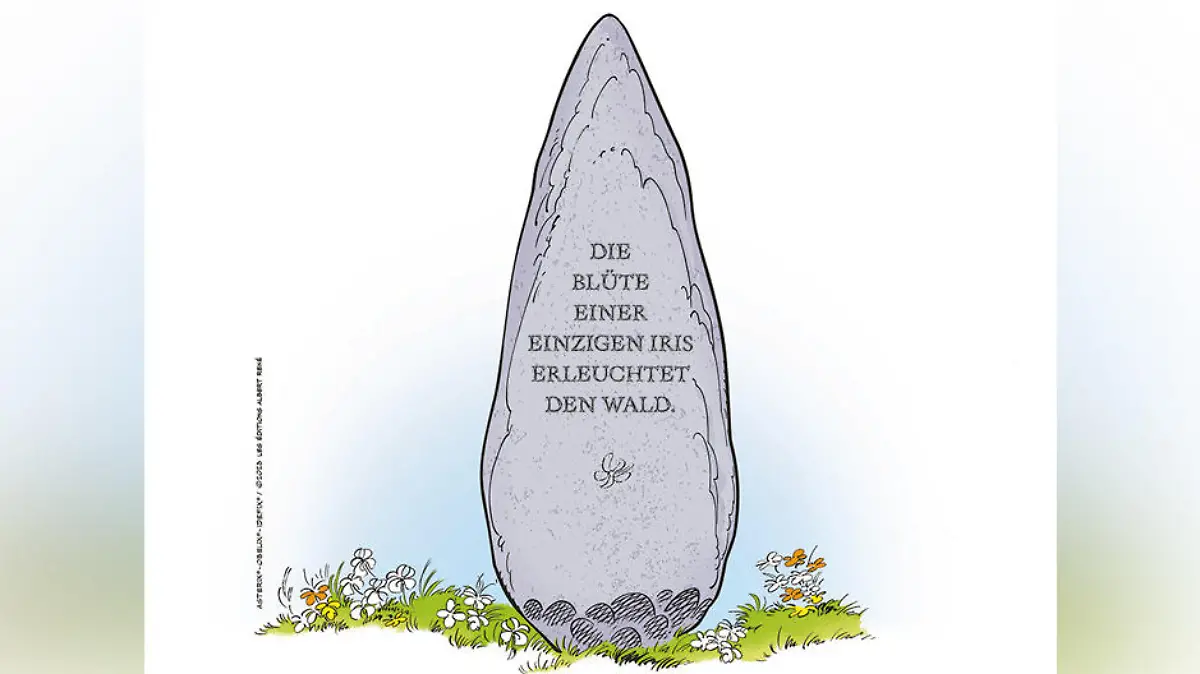 Ist jetzt in Stein gemeißelt: "Die weiße Iris" lautet der Titel des 40. Asterix-Albums