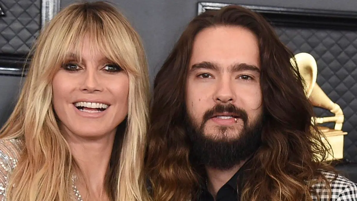 ARCHIV - 26.01.2020, USA, Los Angeles: Heidi Klum und Tom Kaulitz kommen zur Verleihung der Grammy Awards im Staples Center. Ein neues Video von Heidi Klum hat Spekulationen über das Datum ihrer Hochzeit mit Tom Kaulitz wieder aufleben lassen. (zu dpa "Tom spielt Heidi Klum ein Ständchen - Spekulationen zu Jahrestag") Foto: Jordan Strauss/Invision/AP/dpa +++ dpa-Bildfunk +++