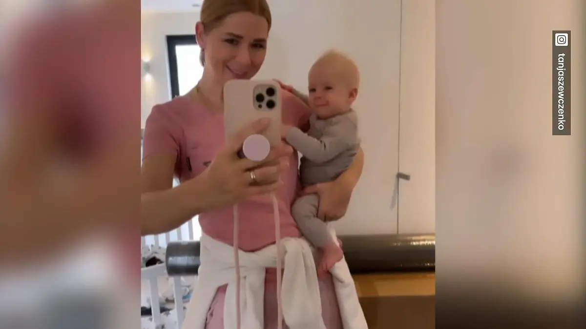 Tanja Szewczenkos Sohn sagt "Mama" Besonderer Moment