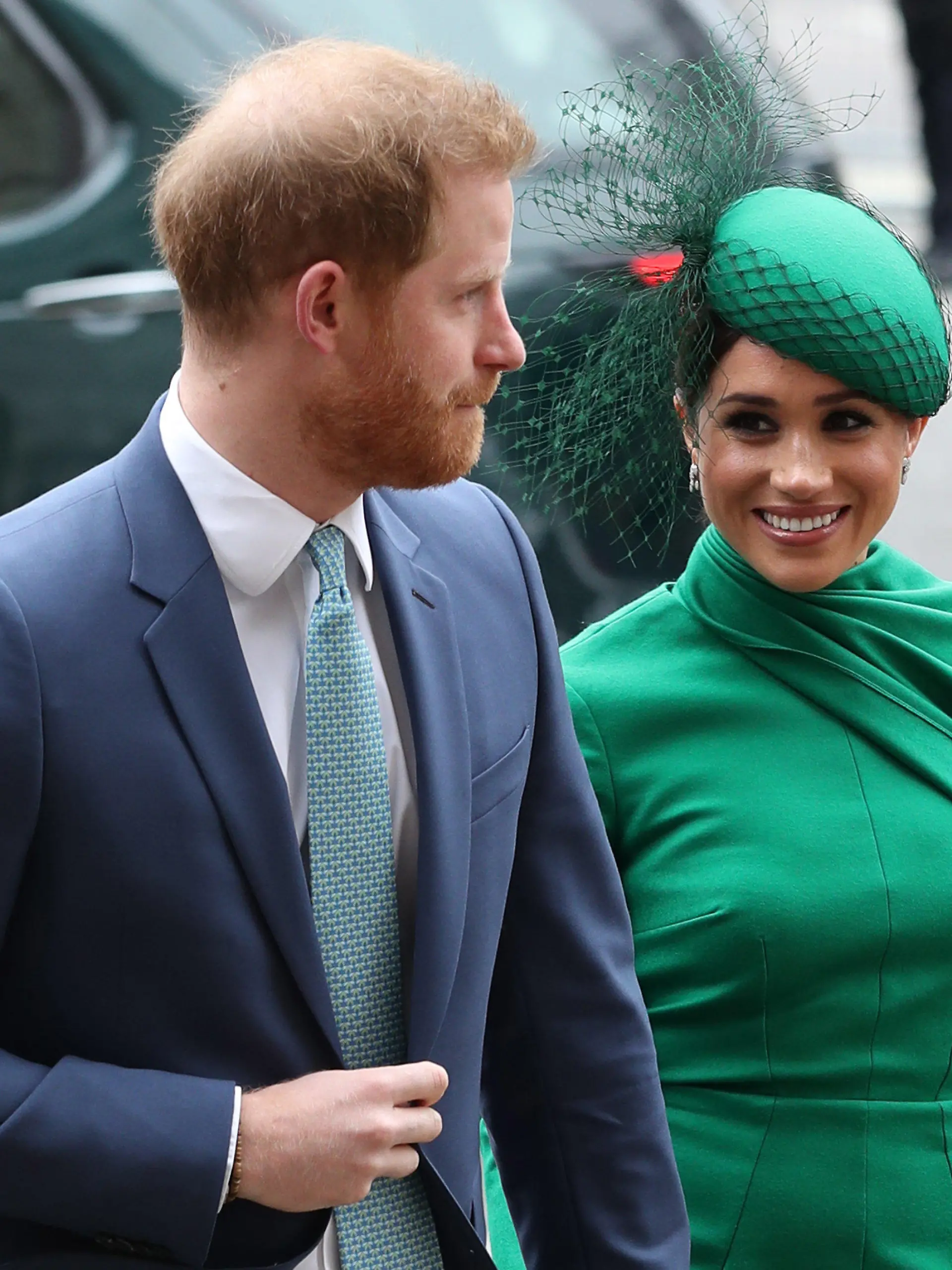 09.03.2020, Großbritannien, London: Prinz Harry, Herzog von Sussex und seine Frau Herzogin Meghan treffen am Commonwealth-Tag zum Gottesdienst in der Westminster Abbey ein. Es ist der letzte offizielle Auftritt des Paares. Foto: Yui Mok/PA Wire/dpa +++ dpa-Bildfunk +++
