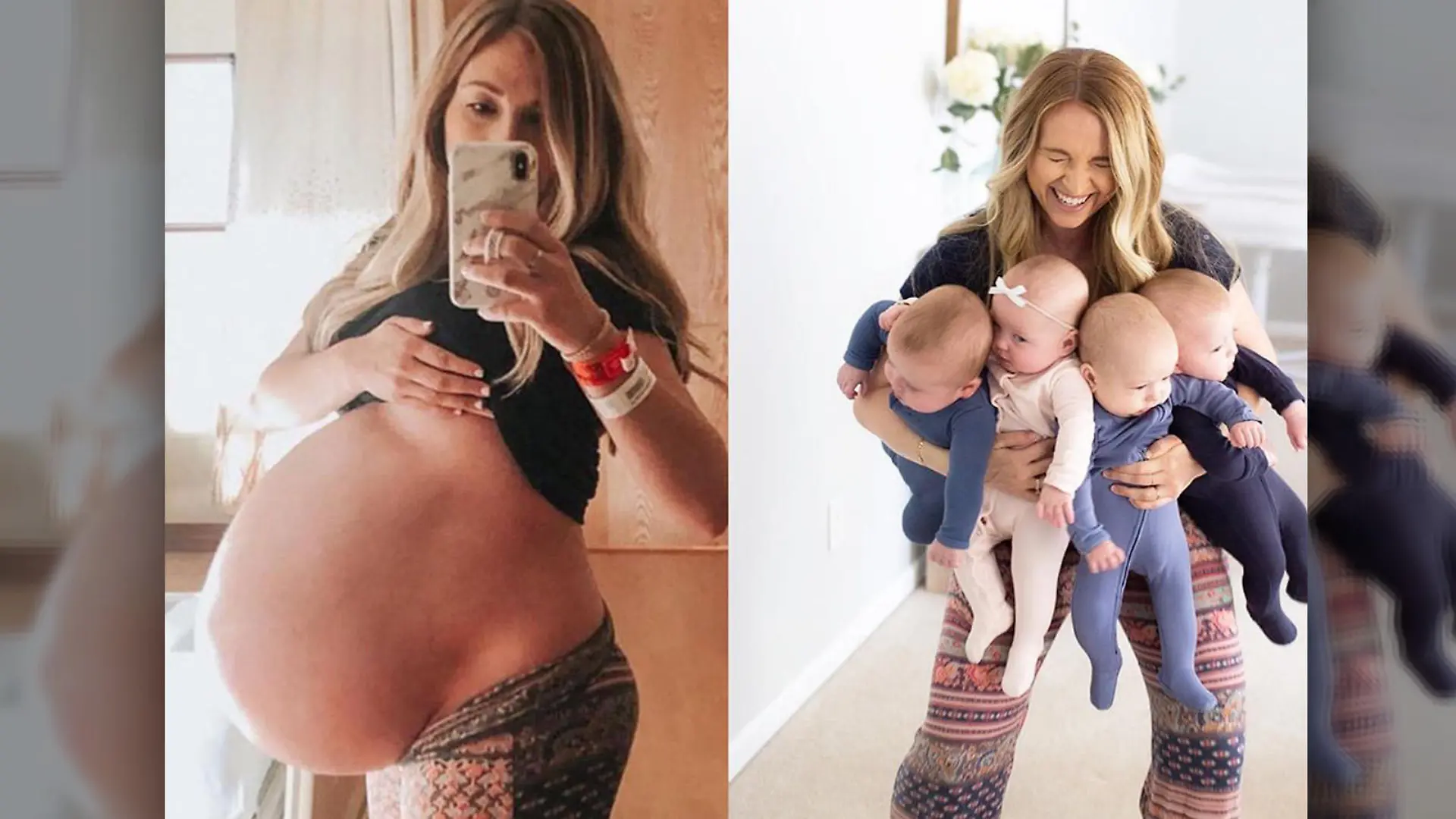 Lindsay hat vier gesunde Babys auf die Welt gebracht