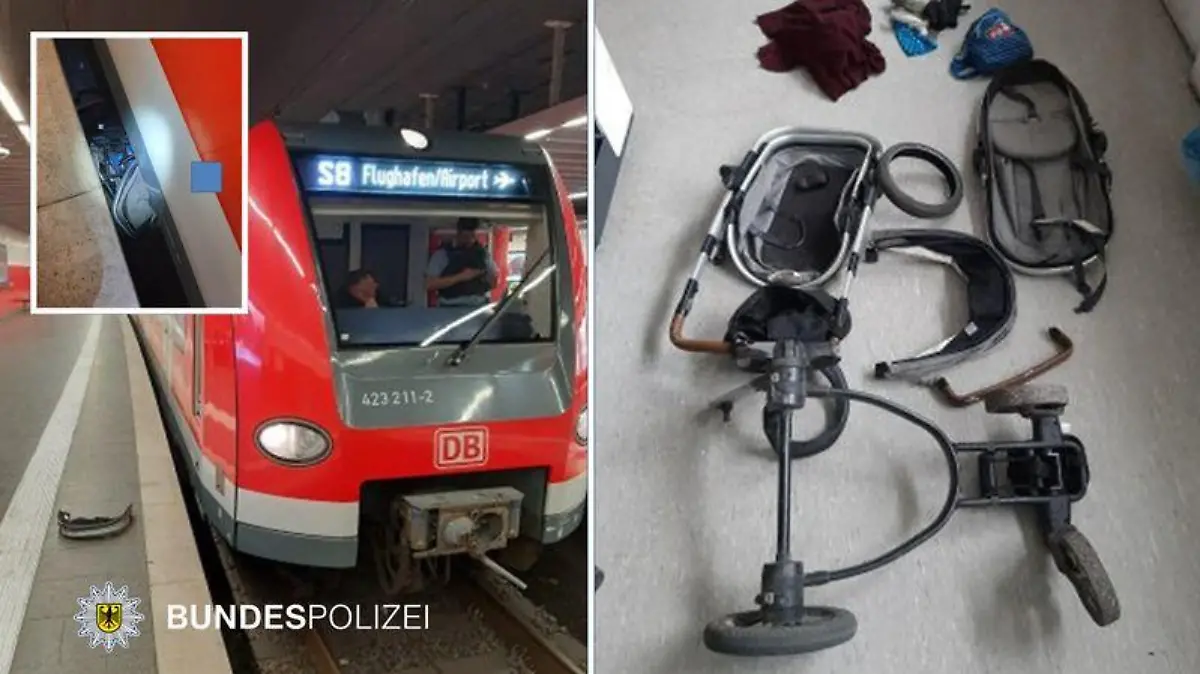 Bange Schrecksekunden am Hauptbahnhof - Kinderwagen rollt ins Gleis und wird von S-Bahn überfahren