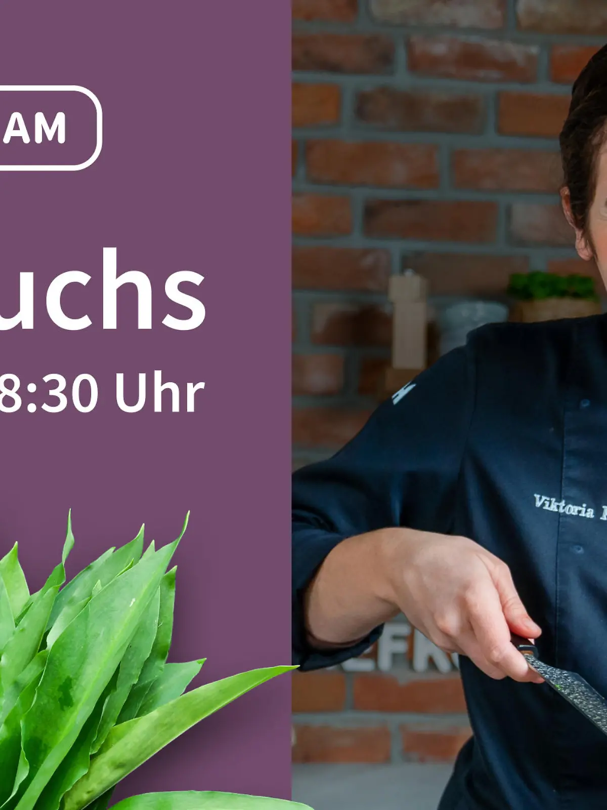 Profi-Köchin Viki Fuchs kocht im Chefkoch-Livestream ein frühlingshaftes Gericht.