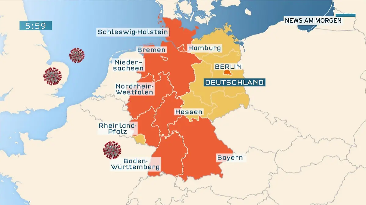 Betroffene Bundesländer in Deutschland