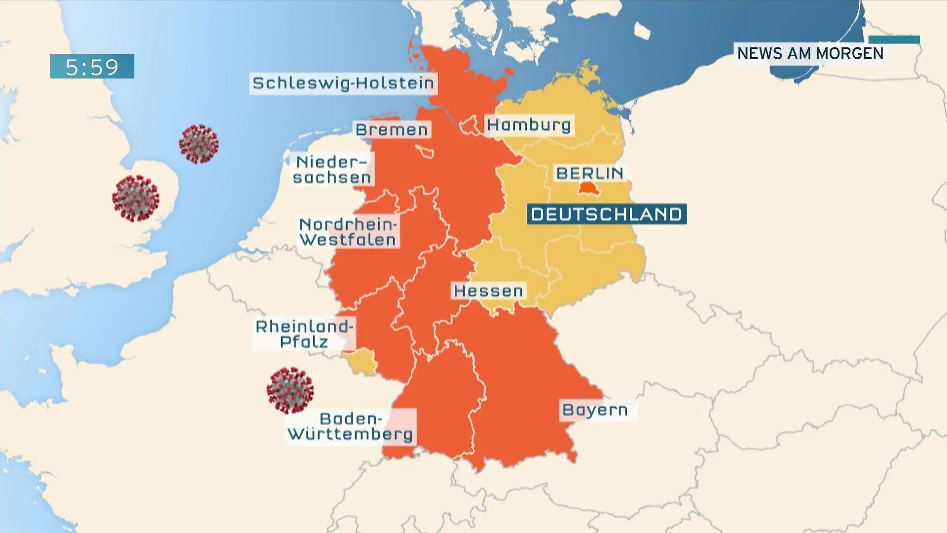 Betroffene Bundesländer in Deutschland