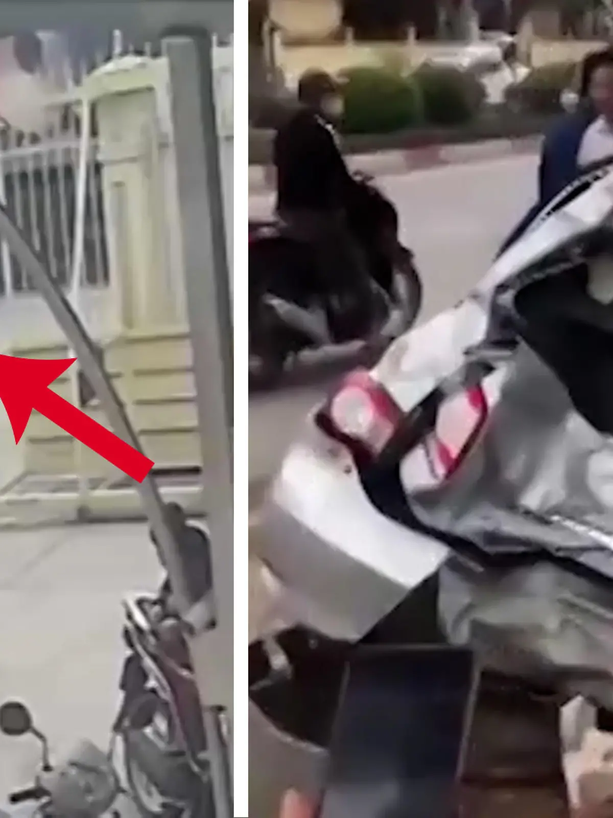 In Hanoi in Vietnam rollt ene Stahlspule vom Lastwagen und zerquetscht ein Auto. Die Ladung war nicht richtig gesichert.  Glücklicherweise saß der Fahrer nicht im Auto.