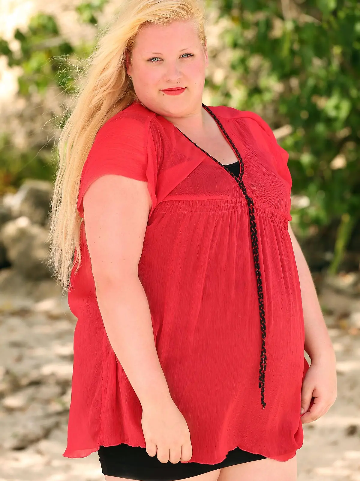 Aline Bachmann beim Recall auf Curacao.