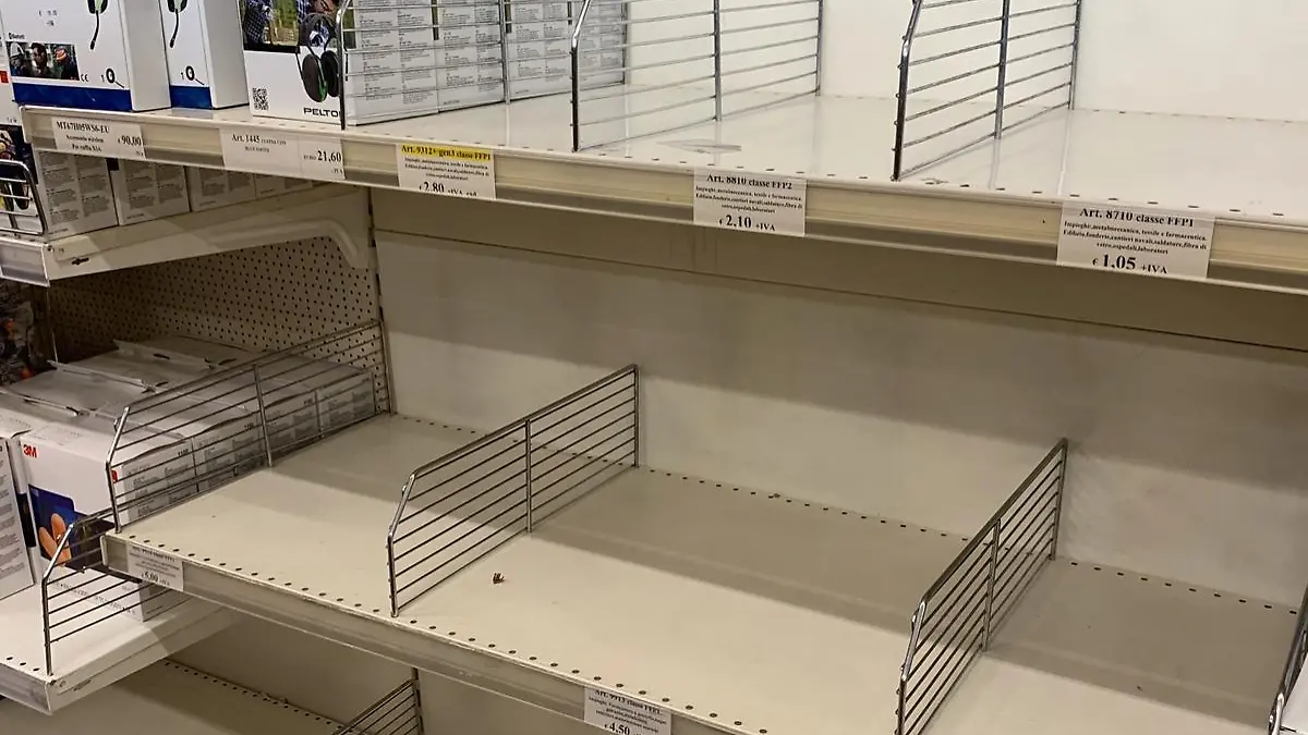 Atemschutzmasken sind ausverkauft