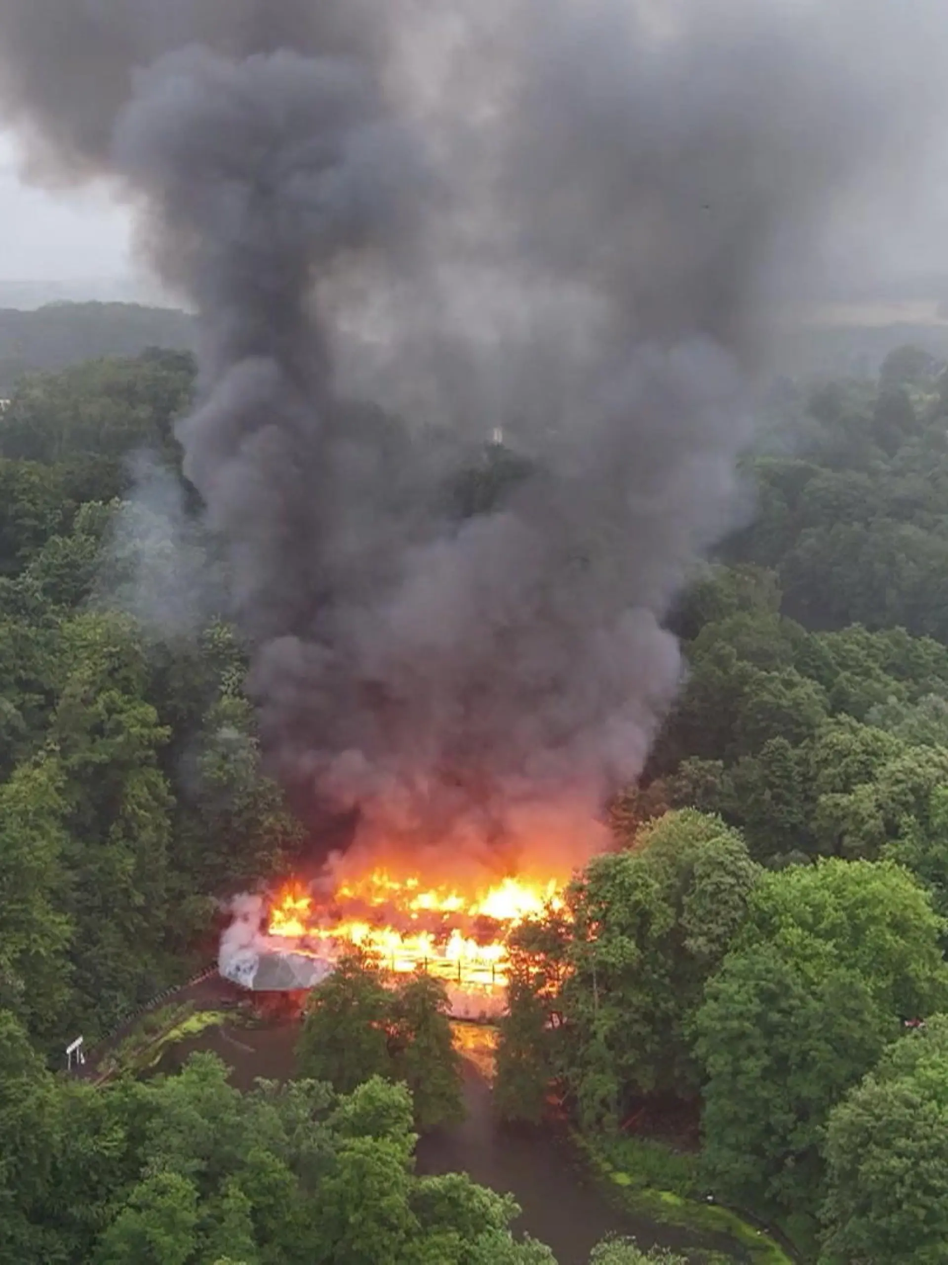 Bild zu: "Feuer in Solinger Märchenwald"