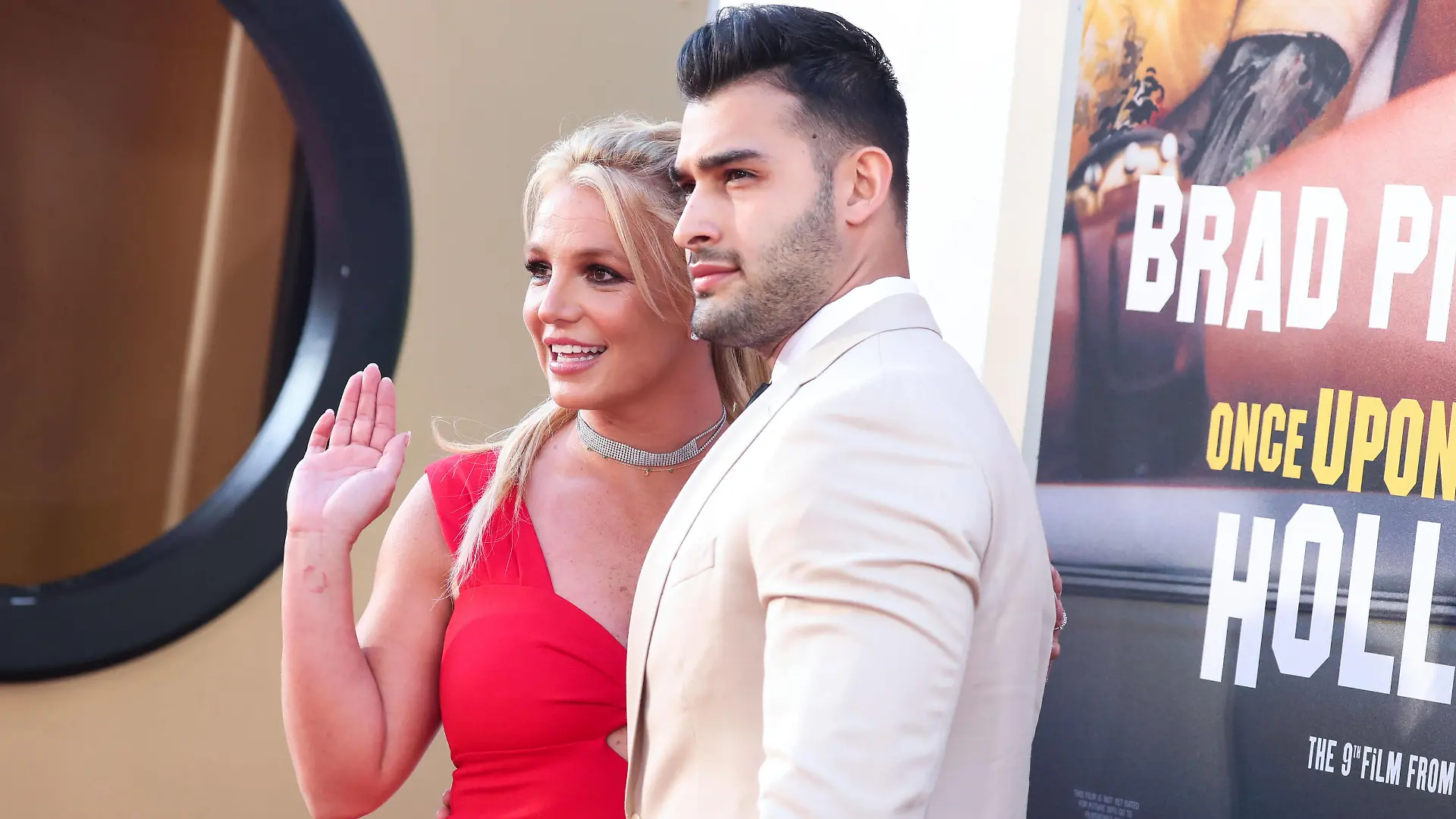 FILE - Britney Spears Is Engaged to Sam Asghari After Nearly 5 Years Together FILE - Britney Spears Is Engaged to Sam Asghari After Nearly 5 Years Together. Singer Britney Spears wearing a Nookie dress and boyfriend/personal trainer Sam Asghari arrive at the World Premiere Of Sony Pictures Once Upon a Time In Hollywood held at the TCL Chinese Theatre IMAX on July 22, 2019 in Hollywood, Los Angeles, California, United States. Hollywood California United States collin-filebrit210912_nprb6 PUBLICATIONxNOTxINxFRA Copyright: xImagexPressxAgencyx