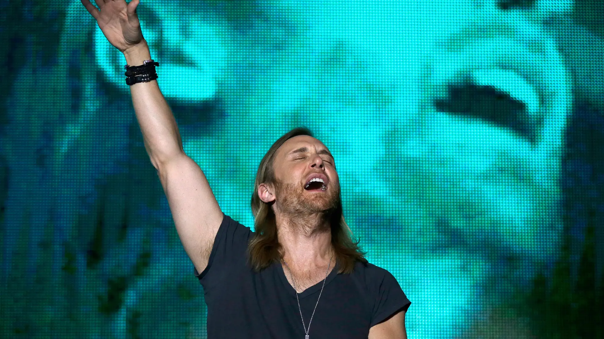 LAS VEGAS, NV - MAY 30:  DJ David Guetta performs onstage during The iHeartRadio Summer Pool Party at Caesars Palace on May 30, 2015 in Las Vegas, Nevada.  (Photo by Isaac Brekken/Getty Images for iHeartMedia)