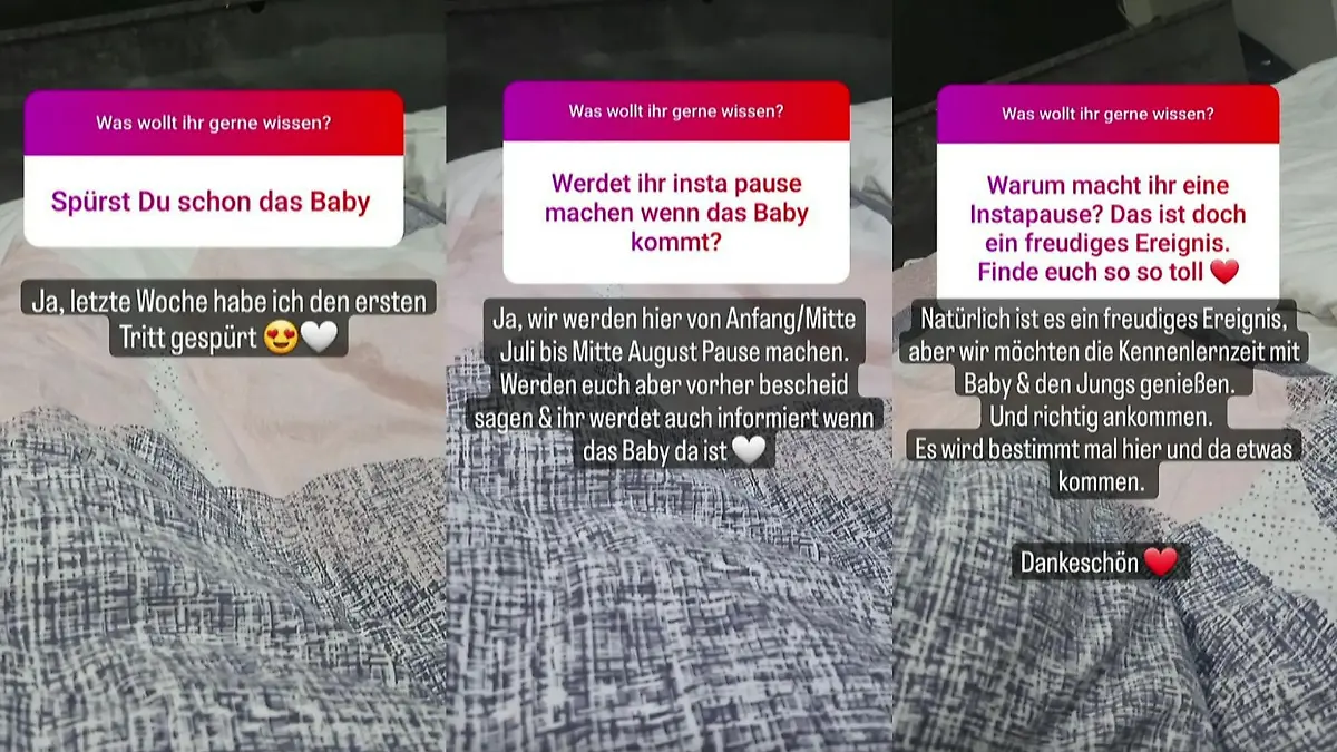Sarafina Wollny verrät in einer Fragerunde weitere Details zu ihrer Schwangerschaft.