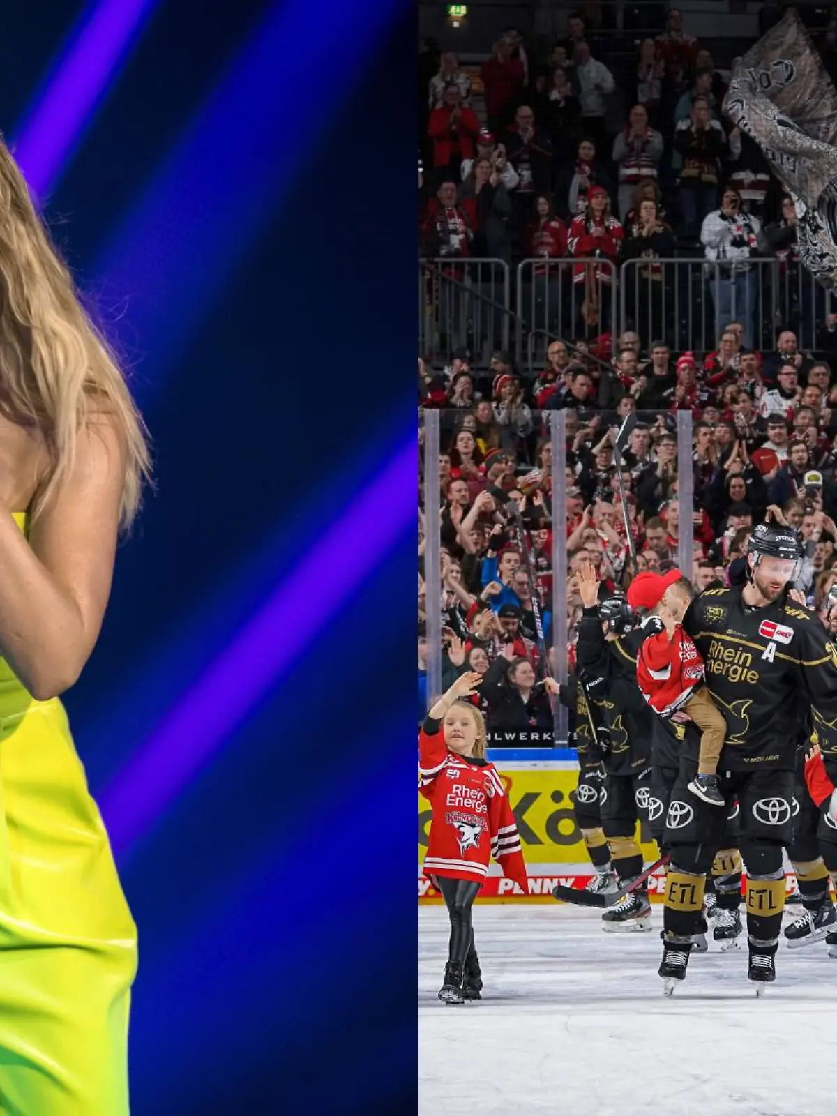 Helene Fischer und die Kölner Haie in der Lanxess Arena.