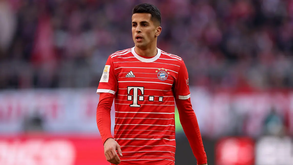MUNICH, GERMANY - MARCH 11: Joao Cancelo of FC Bayern München looks on during the Bundesliga match between FC Bayern München and FC Augsburg at Allianz Arena on March 11, 2023 in Munich, Germany. (Photo by Alexander Hassenstein/Getty Images)