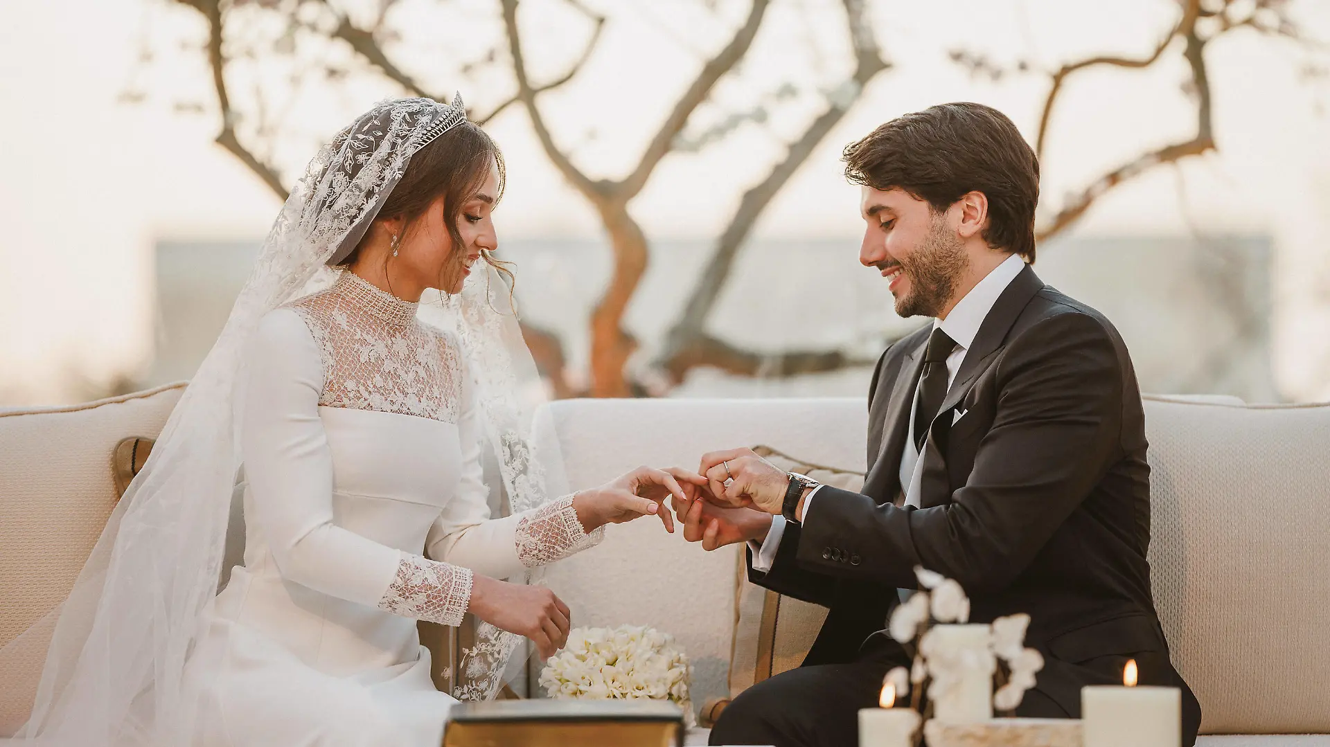 12-03-2023 Jordan Wedding of Her Royal Highness Princess Iman bint Abdullah II to Mr. Jameel Alexander Thermiotis held at Beit Al Urdun  PUBLICATIONxINxGERxSUIxAUTxONLY Copyright: xPPEx