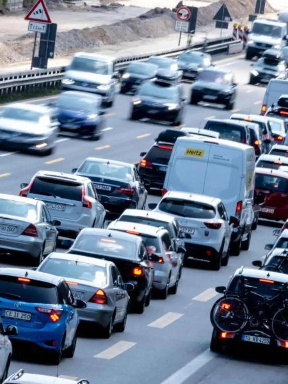 Stau auf der Autobahn