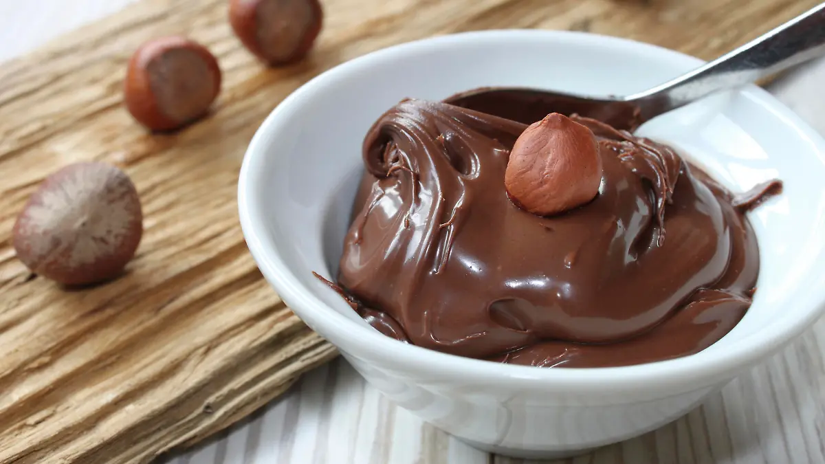sweet chocolate hazelnut spread for breakfast
