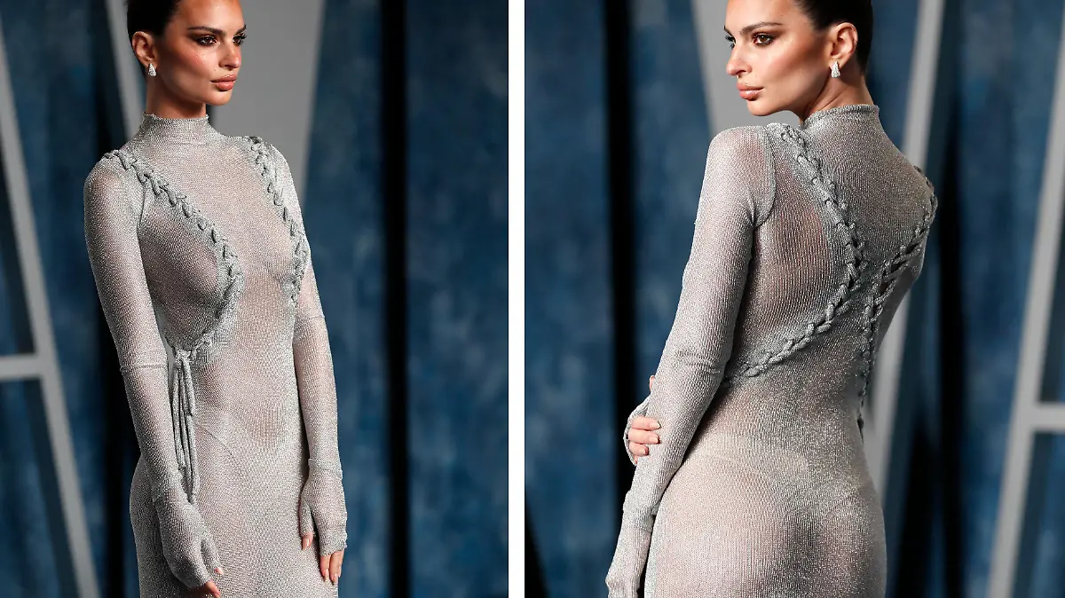 Emily Ratajkowski erscheint zur "Vanity Fair Oscar Party" in einem Hauch von nichts.