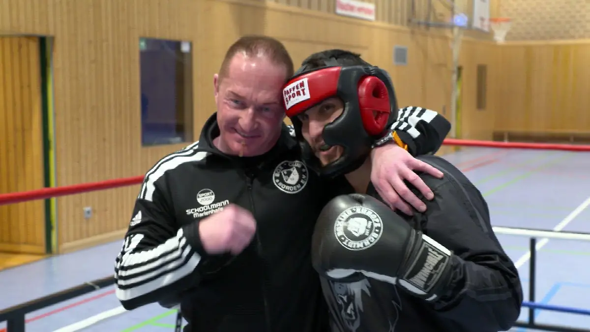 Ali mit seinem Trainer und "Ziehvater" Michael Borchardt.