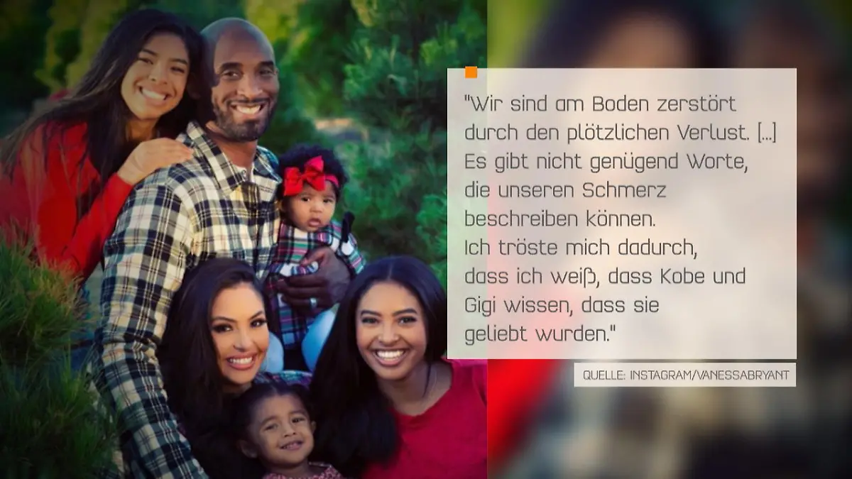 Kobes Ehefrau Vanessa meldet sich das erste Mal Nach Tod der Basketball-Legende