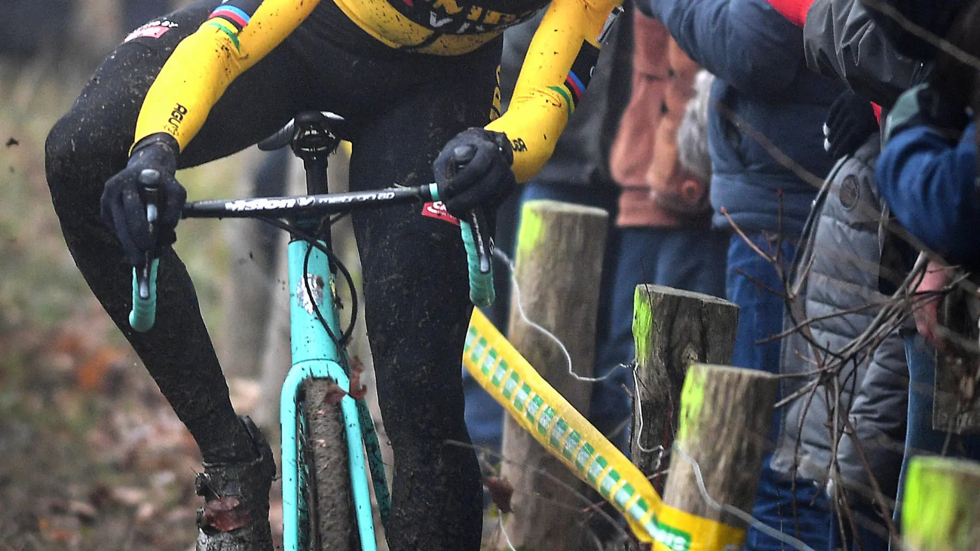 Belgian Wout Van Aert pictured in action during the Kasteelcross cyclocross men elite race, Saturday 25 January 2020 in Zonnebeke. DAVIDxSTOCKMAN PUBLICATIONxINxGERxSUIxAUTxONLY x05750077x