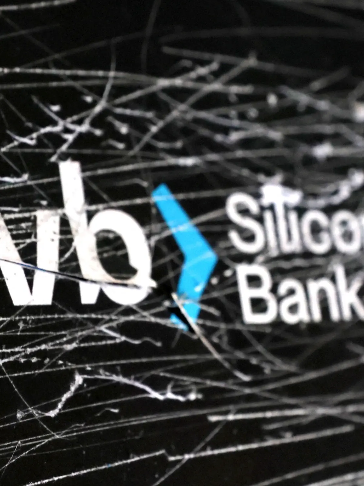 Destroyed SVB (Silicon Valley Bank) logo is seen in this illustration taken March 13, 2023. REUTERS/Dado Ruvic/Illustration