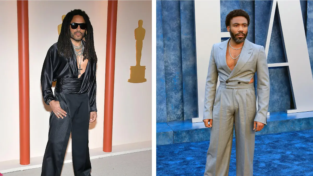 Lenny Krawitz und Donald Glover zeigen auf dem Red Carpet ebenfalls viel Haut.