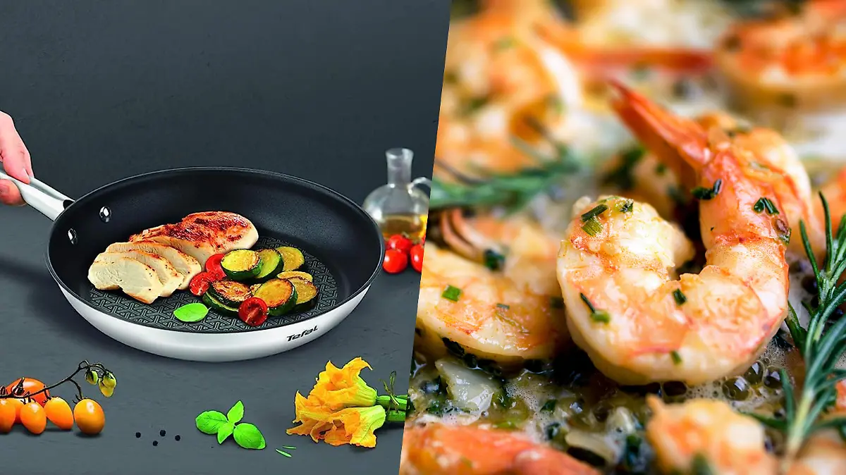 Pfanne mit leckerem Essen