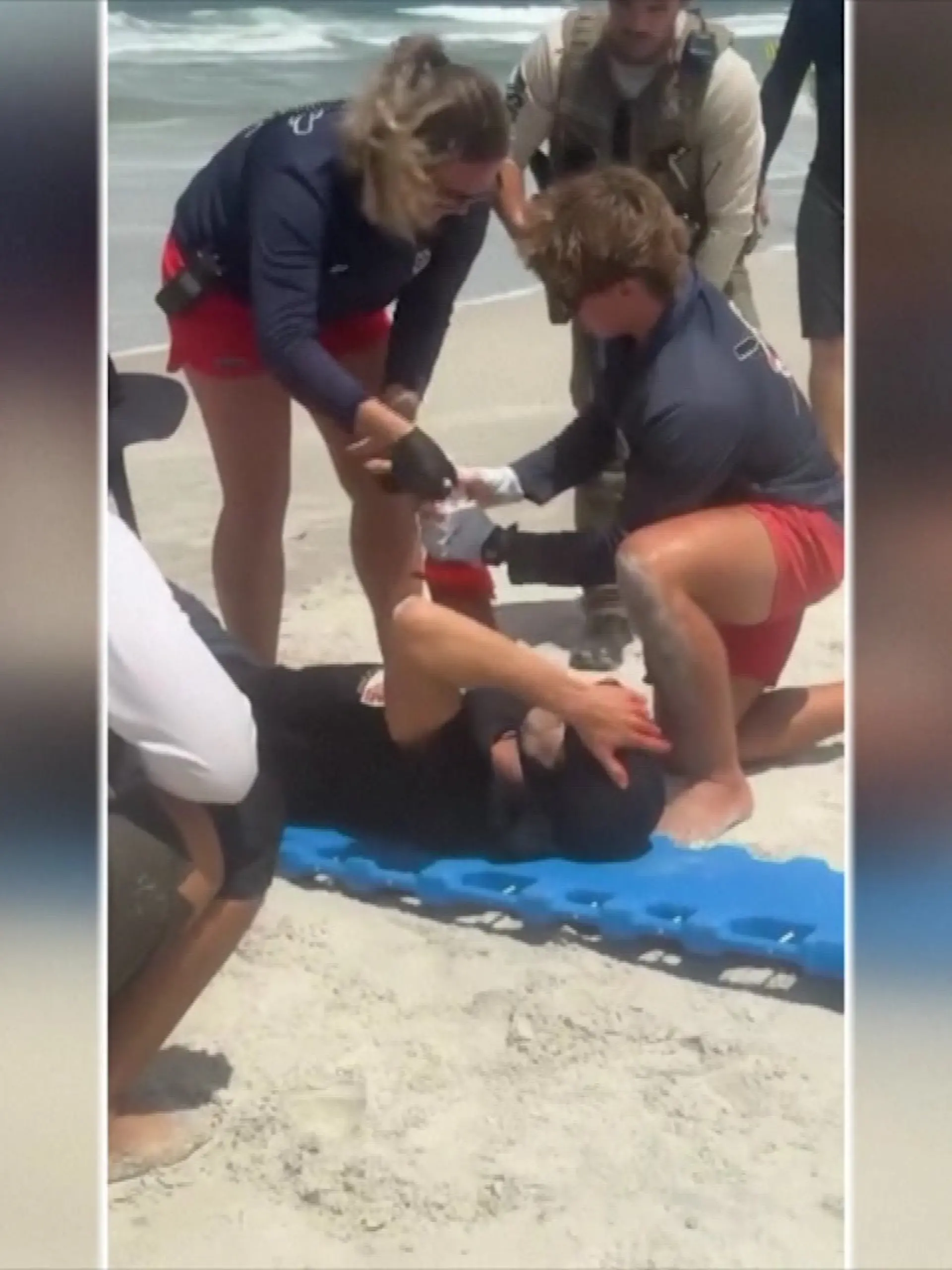 Matt Bender wurde am Strand behandelt.