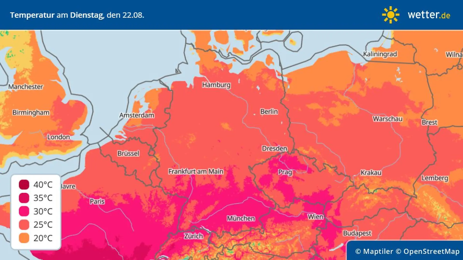 highestTemperatures temperatur hitze dienstag