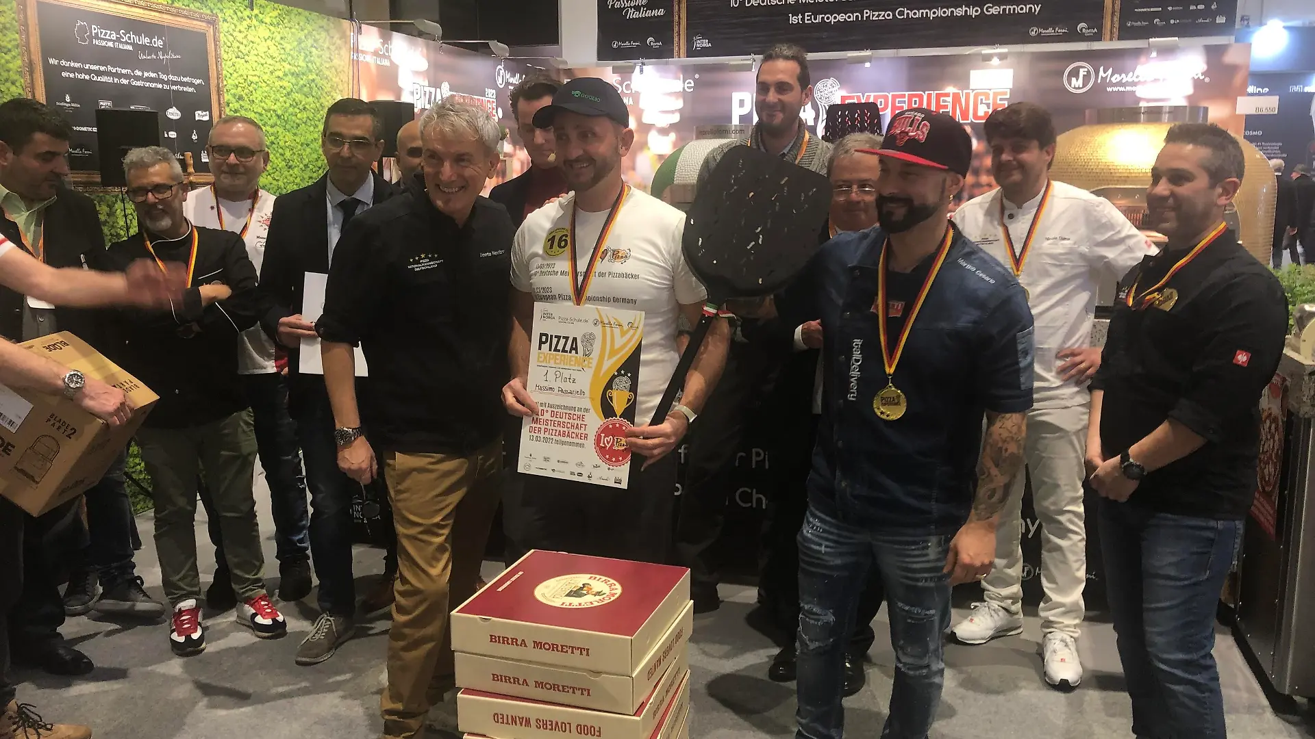 In der zweiten Kategorie, der Pizza classica, hat Massimo Passariello gewonnen.