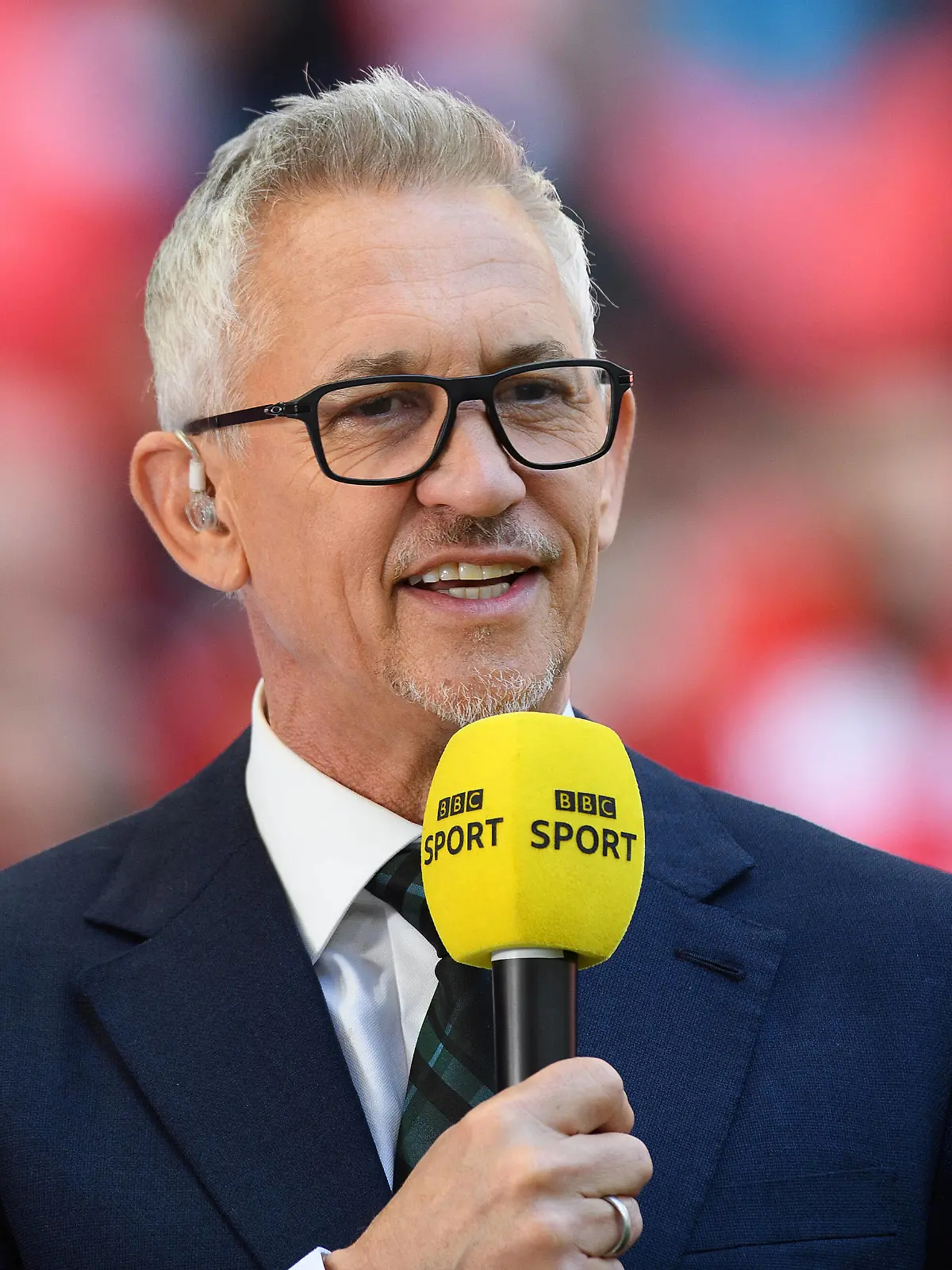 Manchester City v Liverpool - Emirates FA Cup - Semi Final - Wembley Stadium BBC TV presenter and footballer Gary Lineker during the FA Cup Semi-Final at Wembley PUBLICATIONxNOTxINxUKxIRL Copyright: xMarkxPainx 66451387 