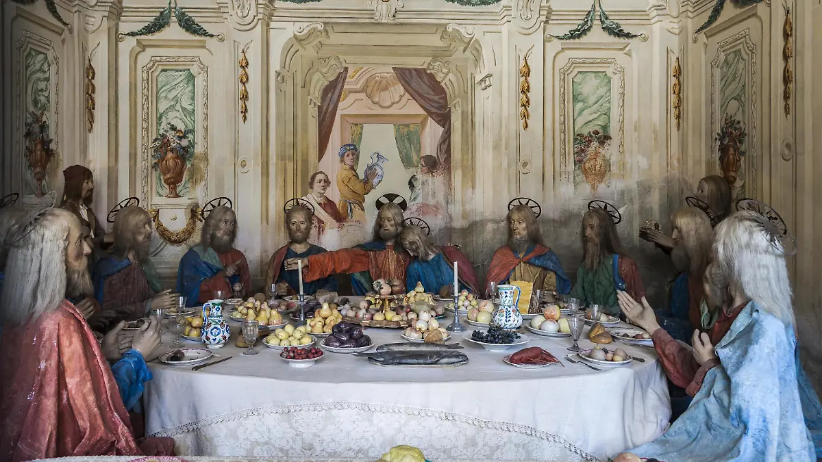 Jesus mit seinen Jüngern beim letzten Abendmahl