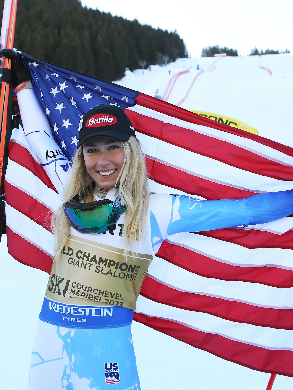ALPINE SKIING - FIS Ski WC Courchevel Meribel MERIBEL,FRANCE,16.FEB.23 - ALPINE SKIING - FIS Alpine World Ski Championships, giant slalom, ladies. Image shows Mikaela Shiffrin USA. PUBLICATIONxNOTxINxAUTxSUIxSWE GEPAxpictures/xMathiasxMandl