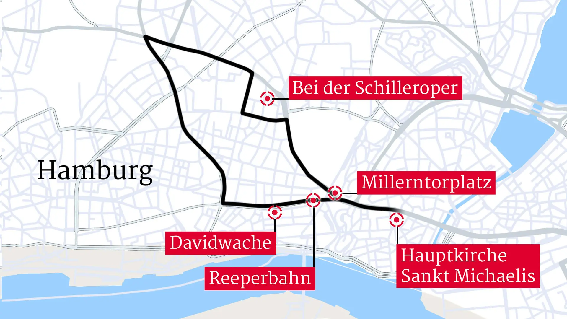Der Trauerzug für Jan Fedder - Start ist am Michel in Hamburg