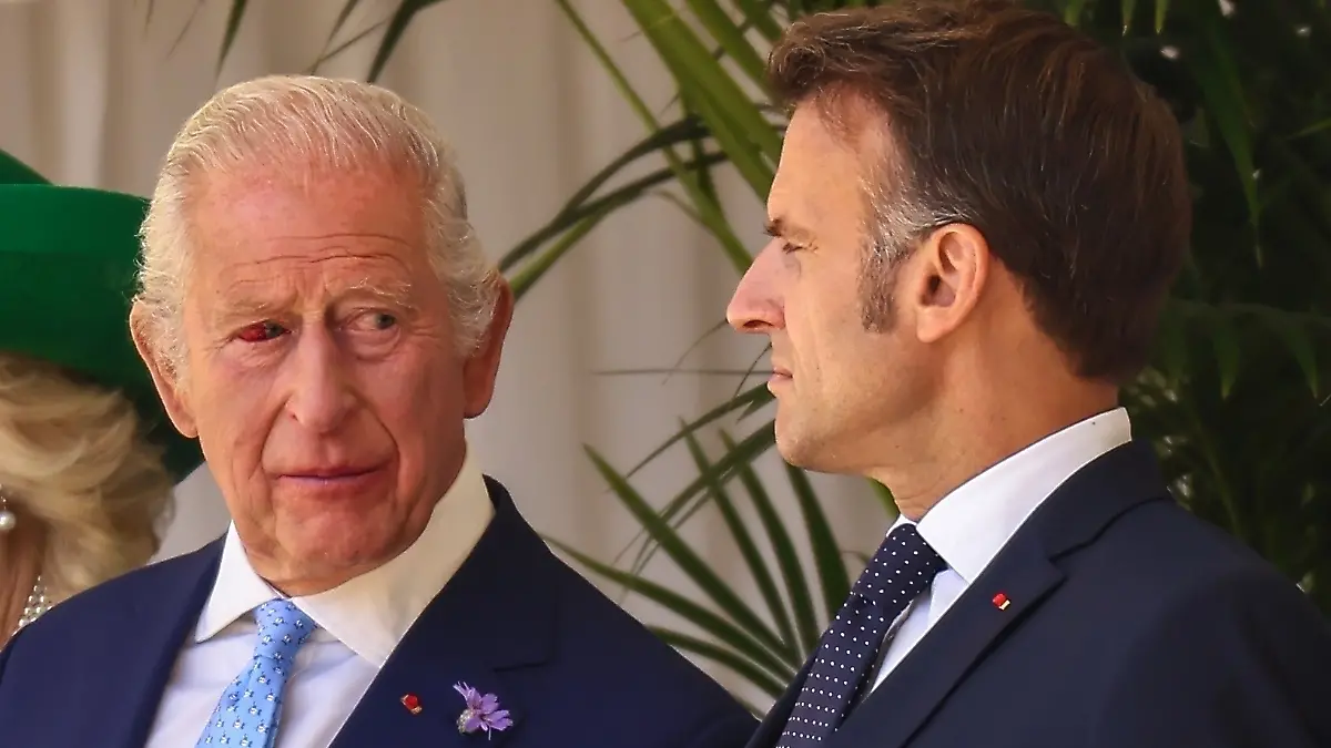 President Macron joins King Charles III for Guard of Honour welcome at Windsor Castle
