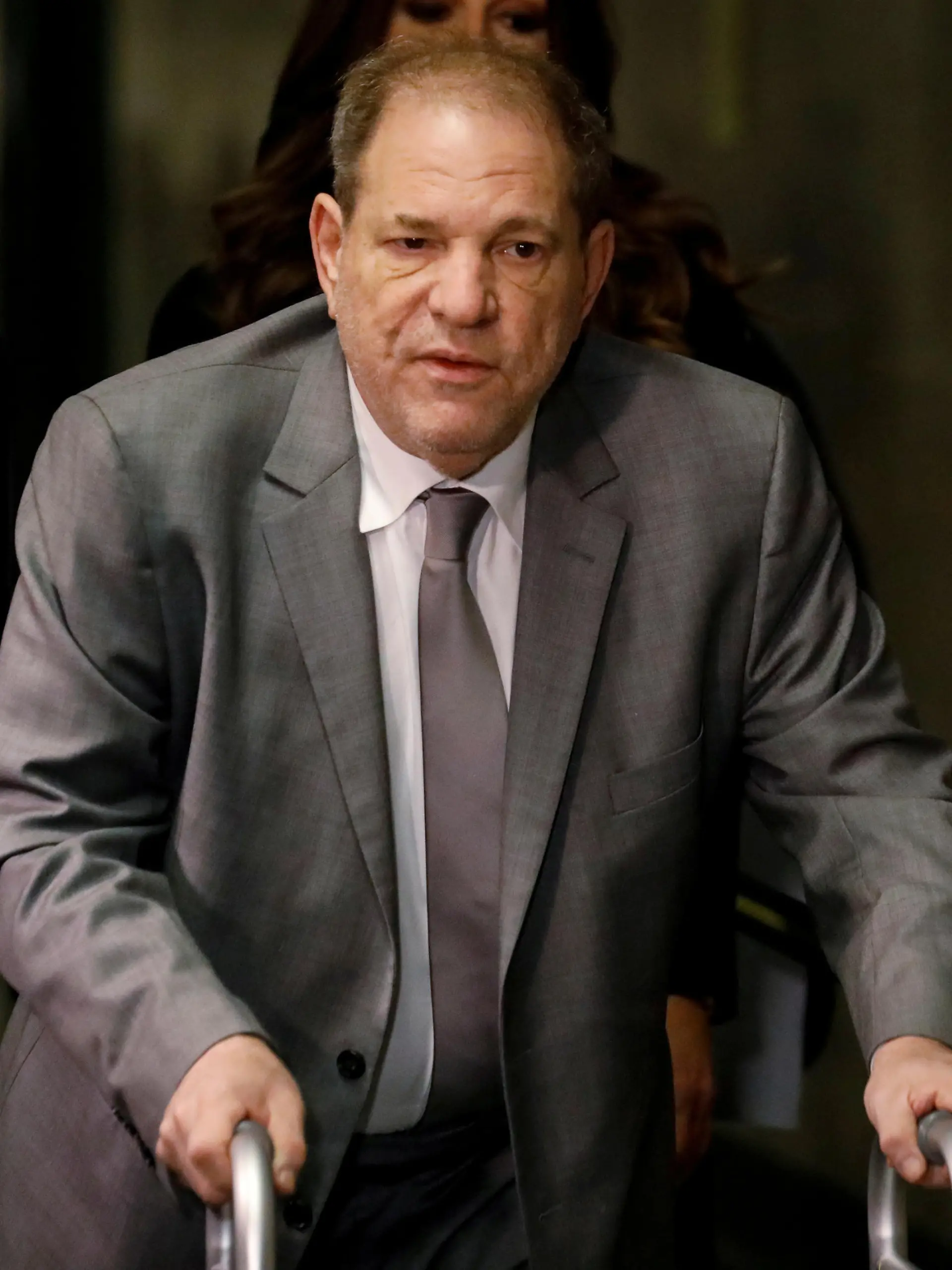 FILE PHOTO: Film producer Harvey Weinstein arrives at New York Criminal Court for his sexual assault trial in the Manhattan borough of New York City, New York, U.S., January 7, 2020. REUTERS/Brendan McDermid/File Photo