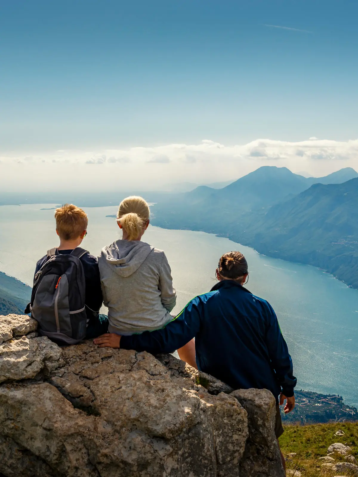 looking down to Lake Garda in Italy