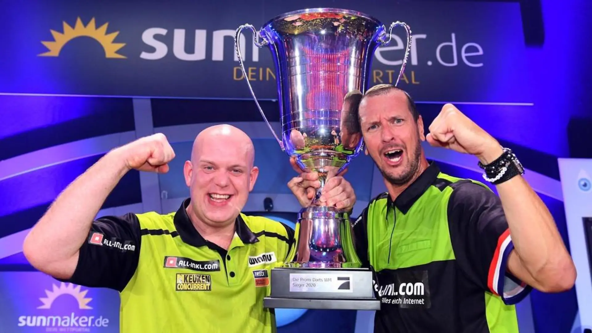 Pascal Hens und Michael van Gerwen gewinnen die "Promi-Darts-WM 2020"