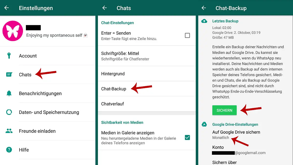 Manueller Backup: So geht's!
