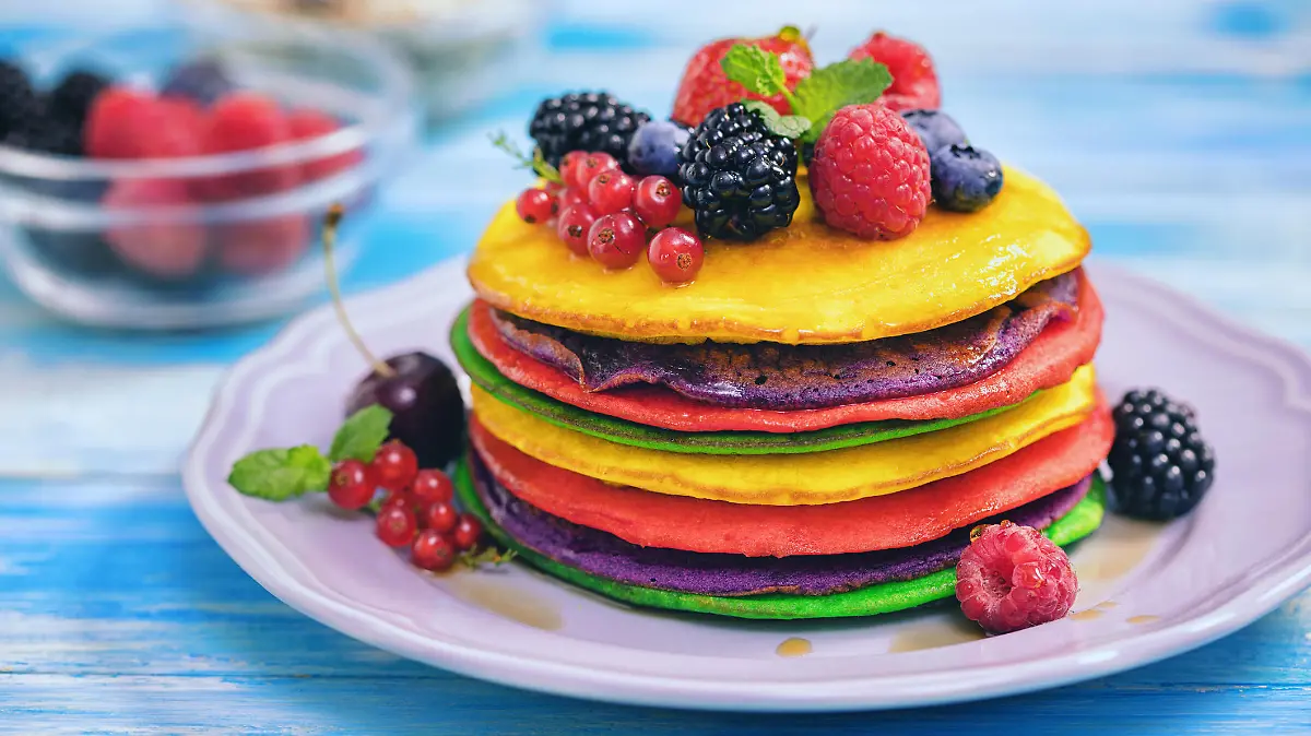 Bunte Pfannkuchen