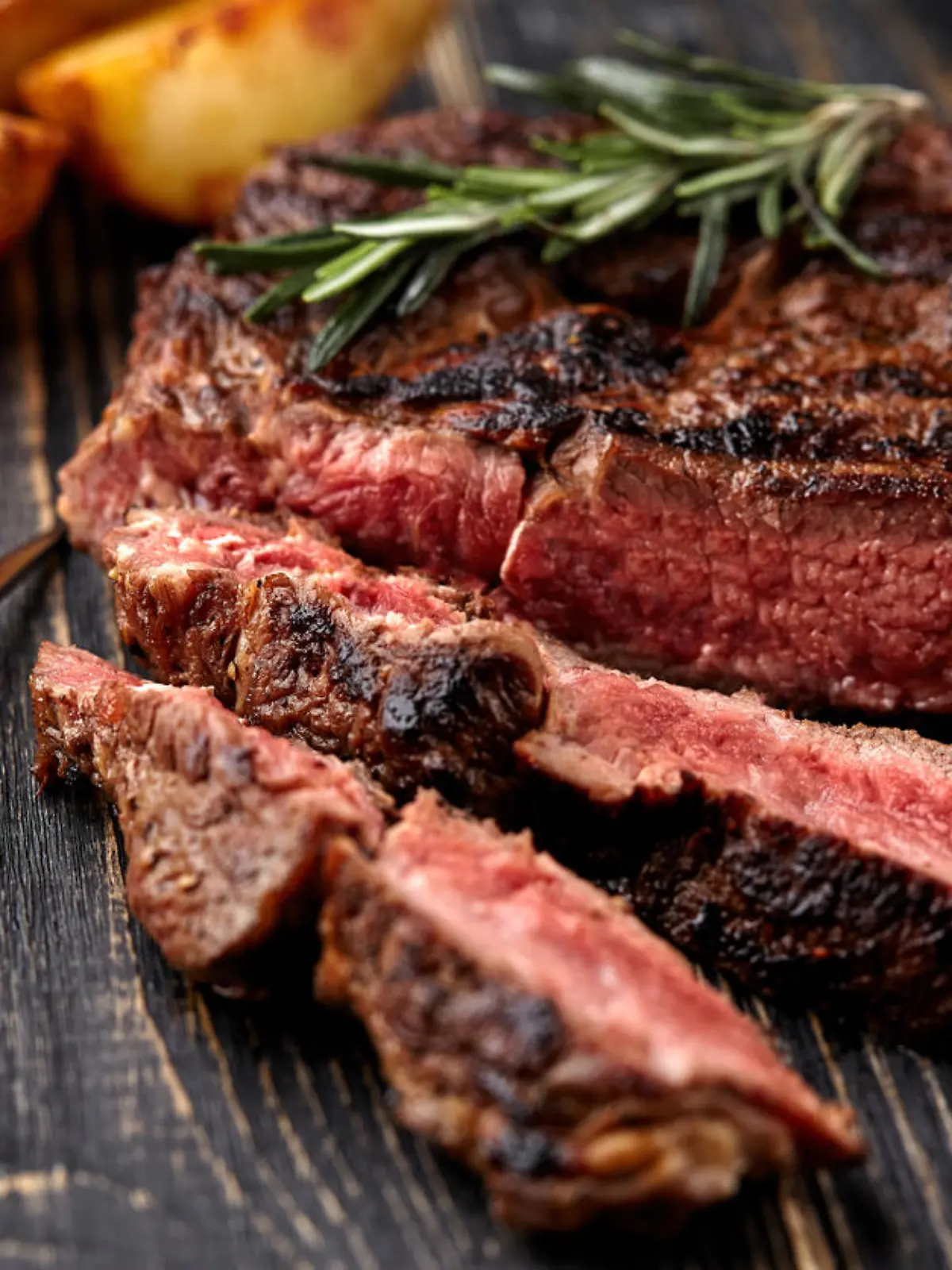 Zartrosa Steak, medium gebraten
