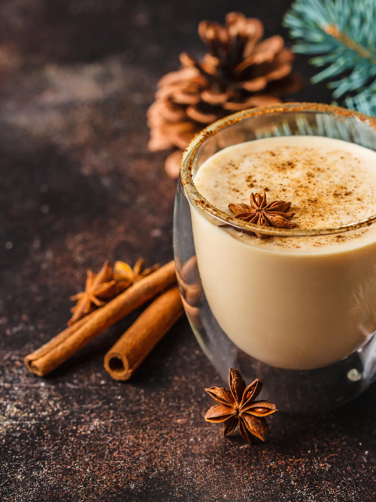 Weihnachtlicher Likör im Glas