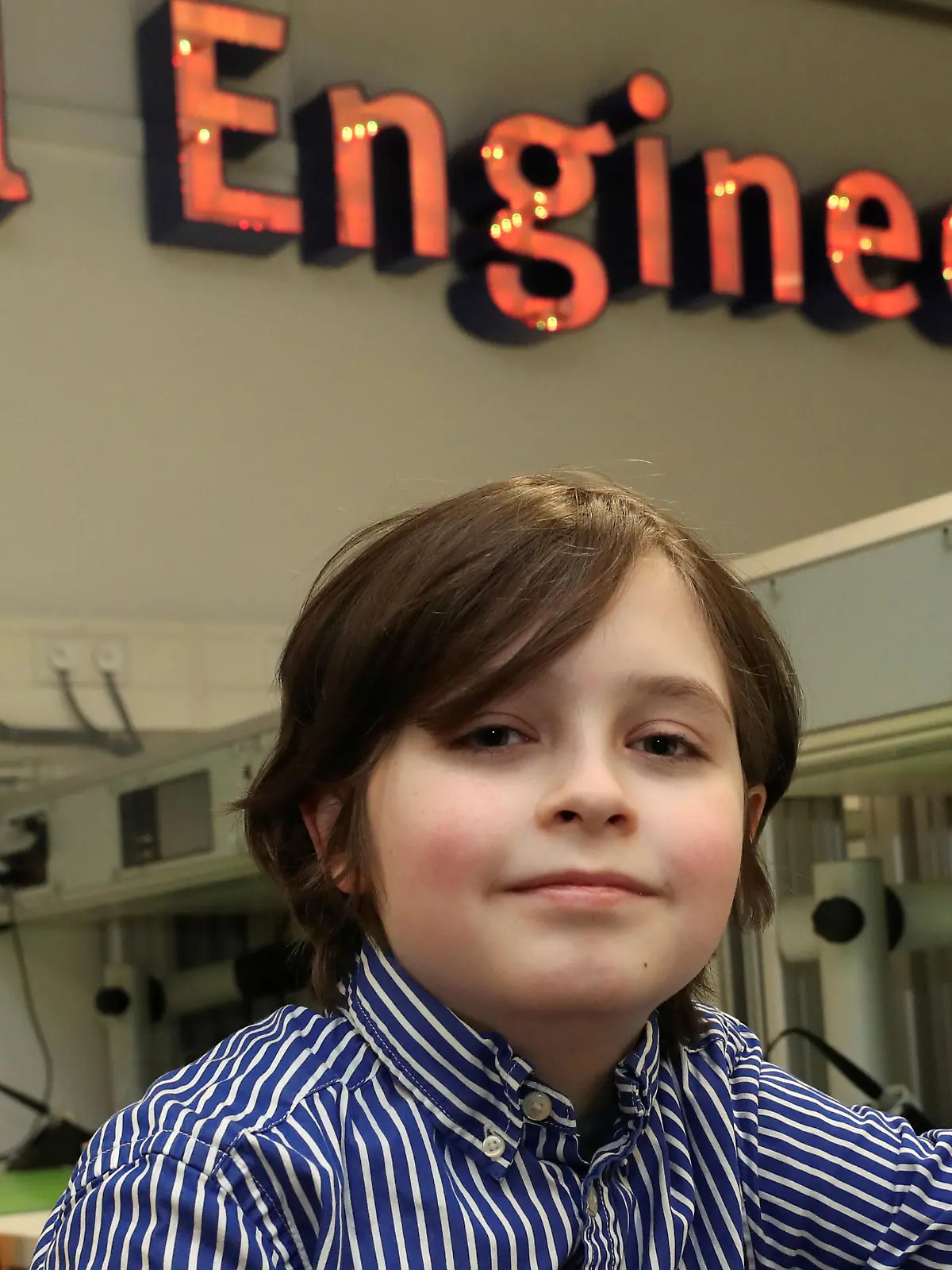 FILE PHOTO: Nine-year-old Belgian student Laurent Simons, who studies electrical engineering and was on track to become the youngest university graduate in the world, poses at the University of Technology in Eindhoven, Netherlands November 20, 2019.  Picture taken November 20, 2019.  REUTERS/Yves Herman/File Photo