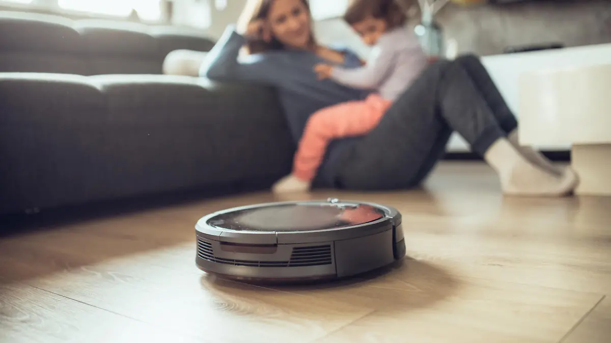 Staubsaugerroboter im Einsatz