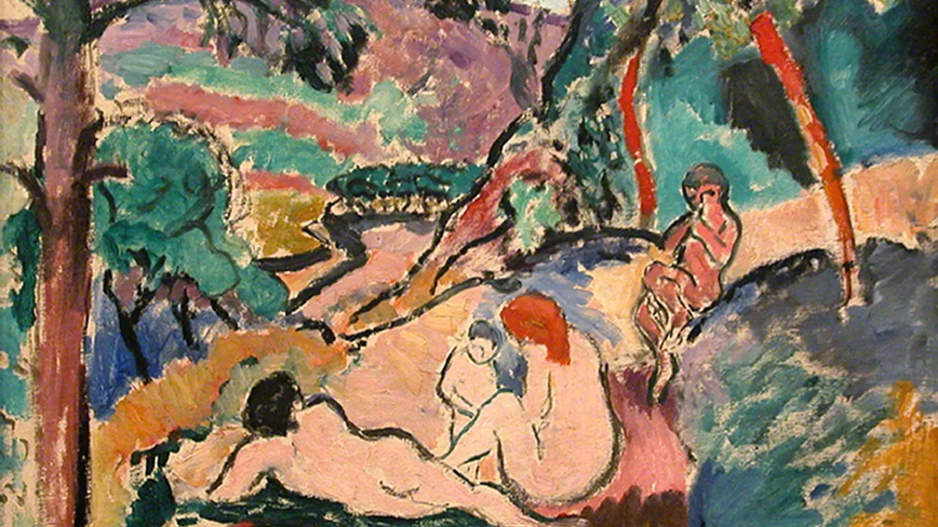 A picture made available on 21 May 2010 shows Henri Matisse's La Pastorale (Pastoral, 1906). The artwork was one of five paintings stolen from the City Museum of Modern Art in Paris, France on 20 May 2010. According to officials, the paintings were worth up to 500 million Euros, making it the biggest Paris art theft in recent years. The paintings are, according to sources, Pablo Picasso's 'Le pigeon aux petit pois', Henri Matisse's 'La Pastorale', 'L'olivier pres de l'Estaque' by Georges Braque, Amedeo Modigliani's 'La femme a l'aventail', and 'Nature morte aux chandeliers' by Fernand Leger. Guards discovered the theft as they made their rounds at dawn. At 6.50am they found that thieves had disarmed the cut through a window and broken a lock on an access gate. EPA/UNIVERSAL NEWS AND SPORT .  +++(c) dpa - Bildfunk+++